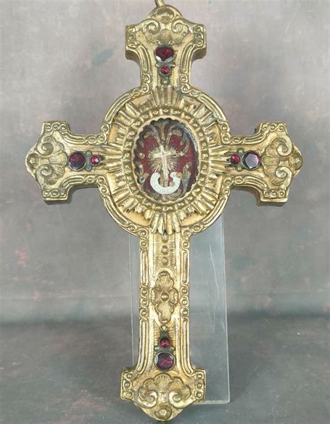 Proantic Croix Pectorale Reliquaire Eveque Vraie Croix True Cross