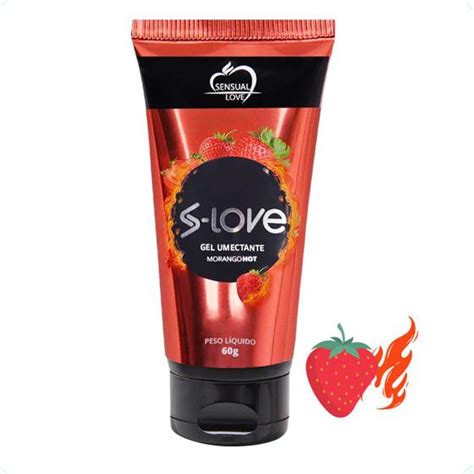 Gel Lubrificante Intimo Base Agua Anal Vaginal para Oral Beijável Esquenta Sabor Morango Hot g