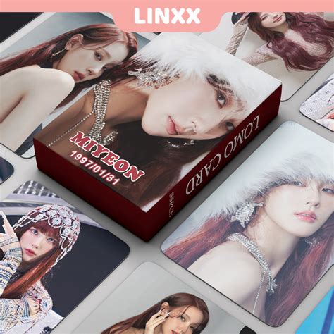 LINXX 55 Pcs G I DLE MIYEON Album Lomo Card Kpop Photocards Postcards