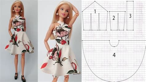 vestido rotondo para barbie patrones en la descripción en 2024 Ropa