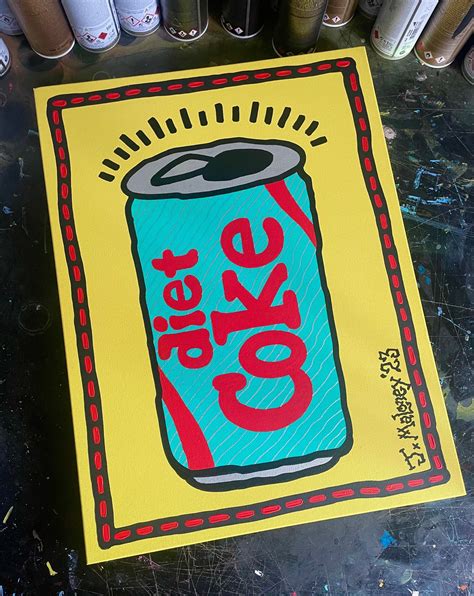 Original 1980s Diet Coke Can Paintings Jason Maloney Art