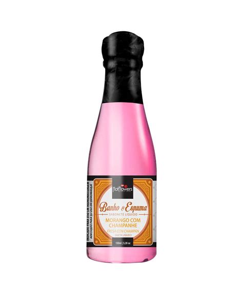 Sabonete Líquido Banho e Espuma Morango Champanhe 150ml Aline Lingerie