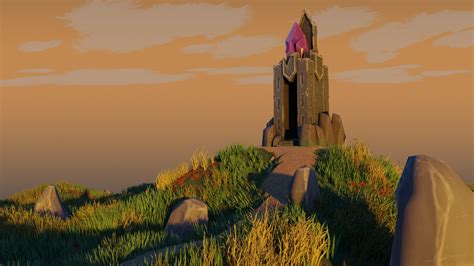 stylized magic tower model turbosquid