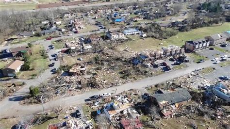 Drone Footage Shows Tornado Destruction In Bowling Green Kentucky