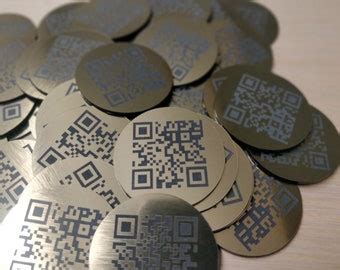 Laser Engraved Qr Code Custom Discs Mm Square Table Tags Locker