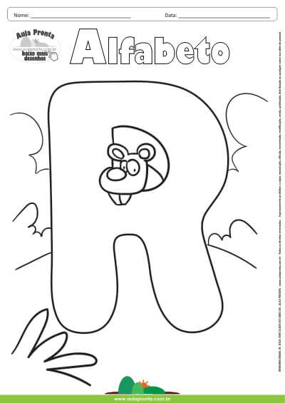 Desenhos Da Letra R - Desenhos Da Letra R Para Colorir E Imprimir
