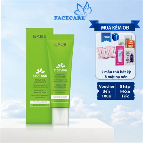 Kem Dưỡng Phục Hồi Da Dầu Mụn BABE Stop AKN Repairing Moisturiser