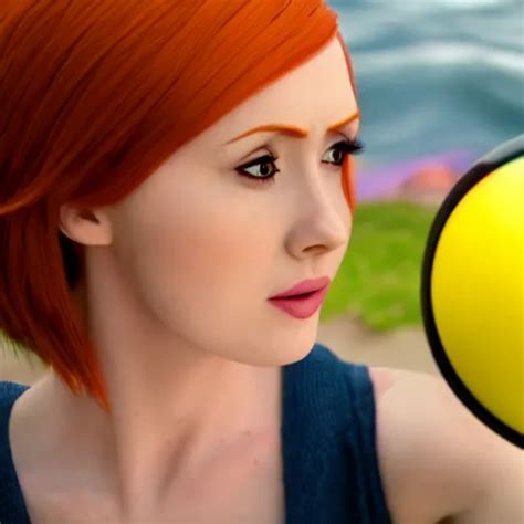 Karen Gillan as Misty from Pokémon Indigo League Stable Diffusion