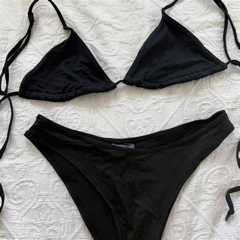 Black Bikini Worn Once Depop