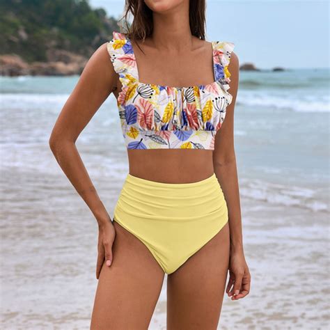 Idall Bikini Sets Bestselling Bikini Women S Flanged Bikini Set With Breast Pad Without Brackets