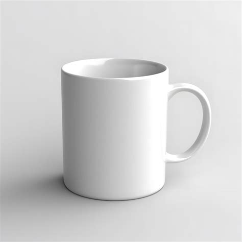 Premium Ai Image Plain White Mug Mock Up