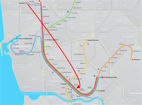 Porto Airport Metro Map