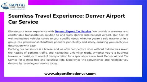 PPT - Denver Airport Car Service: Your Convenient Travel Companion ...