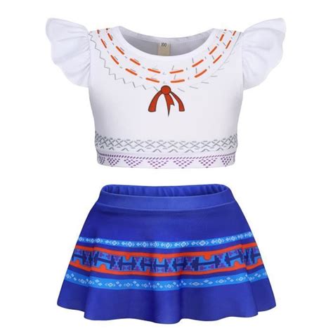 Jurebecia Bikini Set Filles Imprimé Volants Encanto cosplay Pièces Triangle Bas de Bikini de