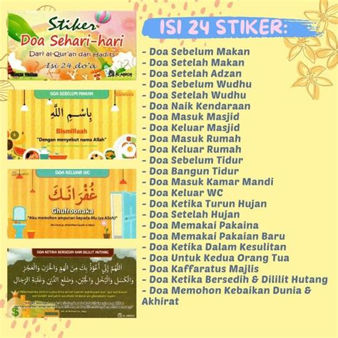 Jual Stiker Doa Sehari Hari Shopee Indonesia