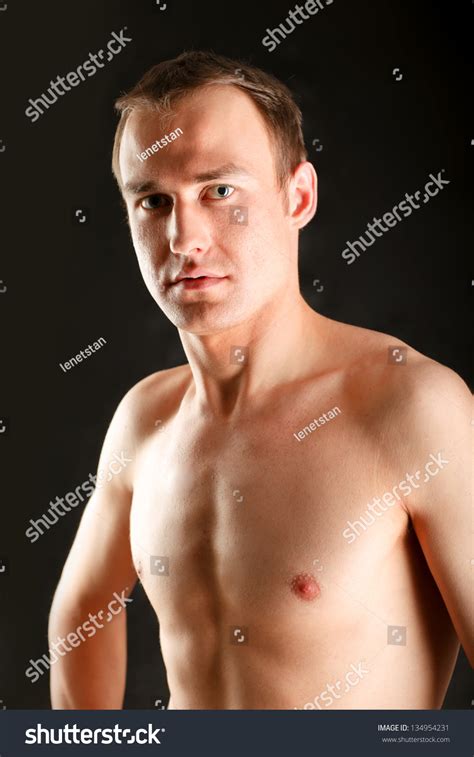 Portrait Naked Muscular Man Isolated On Stock Photo Shutterstock