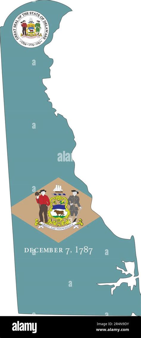 Map of Delaware State USA Stock Vector Image & Art - Alamy