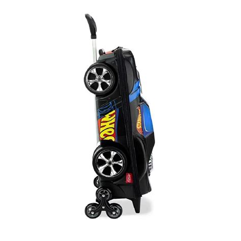 Mala Infantil Maxtoy Hot Wheels Night Shifter Preto Viajante Moderno