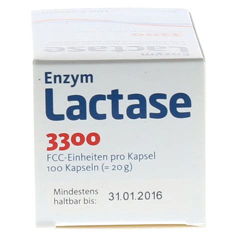 LACTASE 3.300 FCC 200 mg Kapseln 100 Stück online bestellen - medpex ...