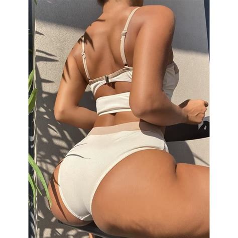 MAILLOT DE BAIN Bikini Split Bikini Pcs Set Haute Taille Suspenses Slims Slim Raccord Suspenses
