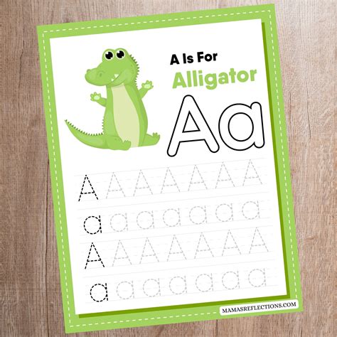 Alligator Letter A Tracing Worksheet Free Printable