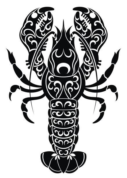 Cancer Crab Tattoos Background Illustrations Royalty Free Vector