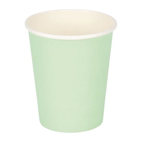 Fiesta Recyclable Coffee Cups Single Wall Turquoise 225ml 8oz Pack