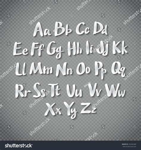 Vector Alphabet Set Paper Shadow Font เวกเตอร์สต็อก ปลอดค่าลิขสิทธิ์