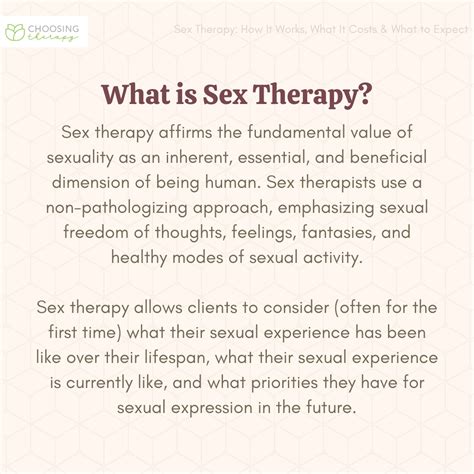 How Does Sex Therapy Work