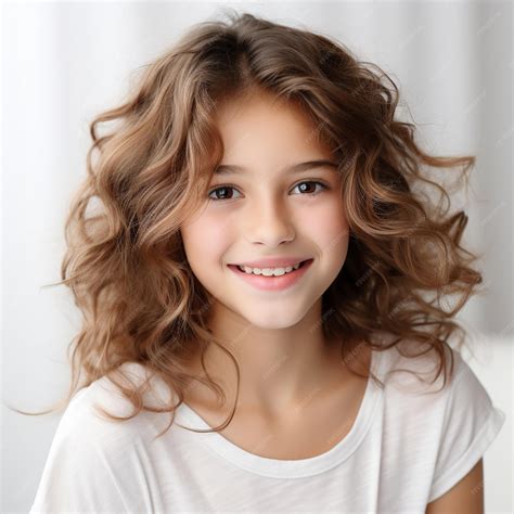 Premium Ai Image Portrait Of Young Beautiful Cute Cheerful Girl