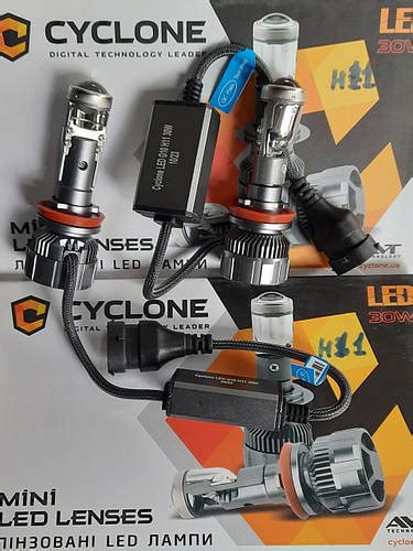 Лампы линзы в фару LED H11 G10 Cyclone 30W Led Линзы вместо ламп H11 ...