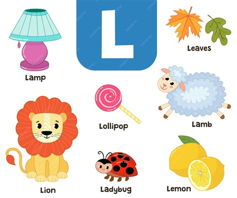 premium vector english alphabet  pictures childrens colored letter