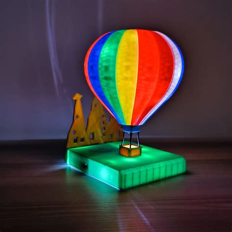 Hot Air Balloon Lighted Stl File For Cults