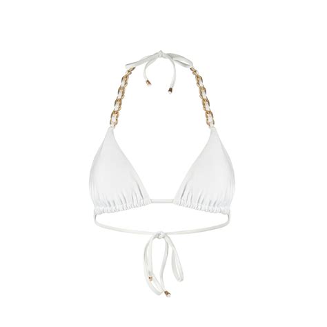 Monarch Women S Lauren Chain Triangle Bikini Top White ModeSens