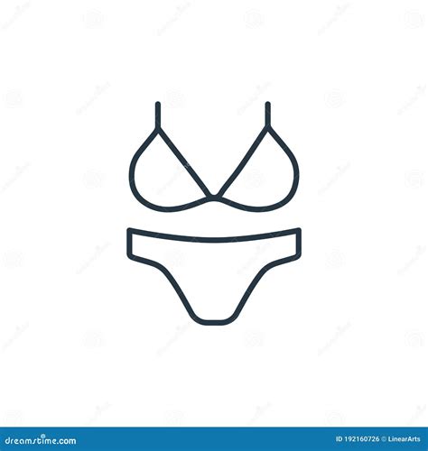 Bikini Icon Vector From Fashion Concept Thin Line Illustration Of Bikini Editable Stroke Stock