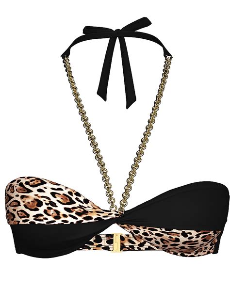 Buy Archives Chains Halter Bandeau Bikini Top Leopard Order Bikini Top Online Victoria S