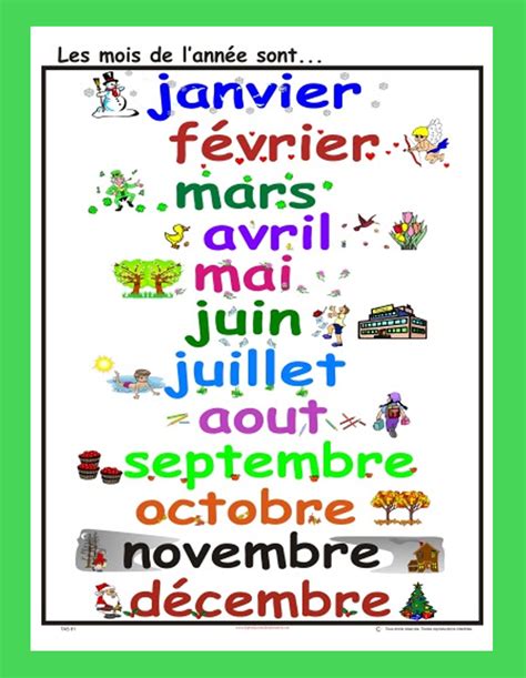 les mois de lannee bennieblog