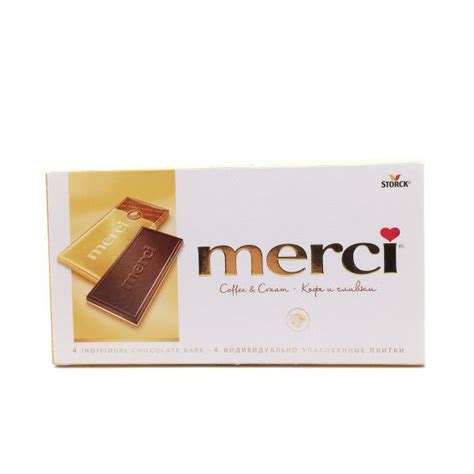 Шоколад Merci молочный кофе и сливки 100 грамм купить с доставкой по