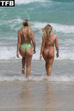 Victoria Larson Sexy Seen With Alison Kay Bowles Showing Off Her Hot Bikini Body At The Beach In