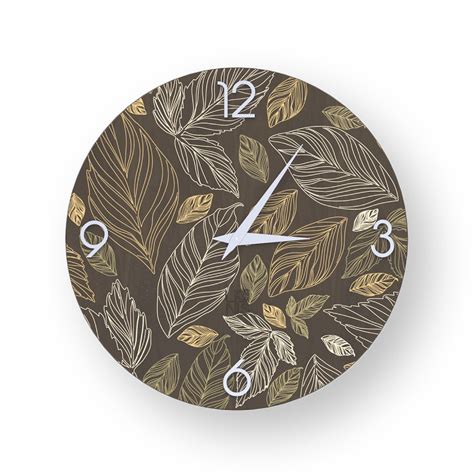 Orologio Da Parete Grandi Dimensioni In Legno Leaves Warm