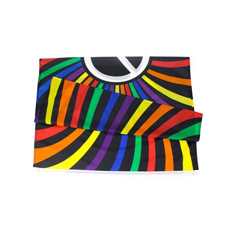 90x150cm LGBTQIA Gay Pride Rainbow Peace Flag For Grandado
