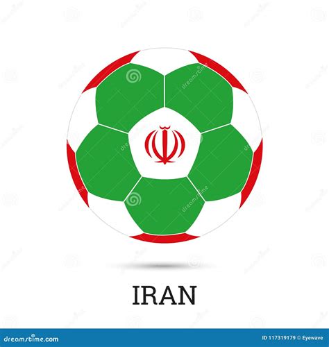 Flag of Iran soccer ball stock vector. Illustration of iran - 117319179