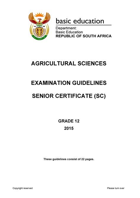 Agricultural Sciences Gr Exam Guidelines Eng Design