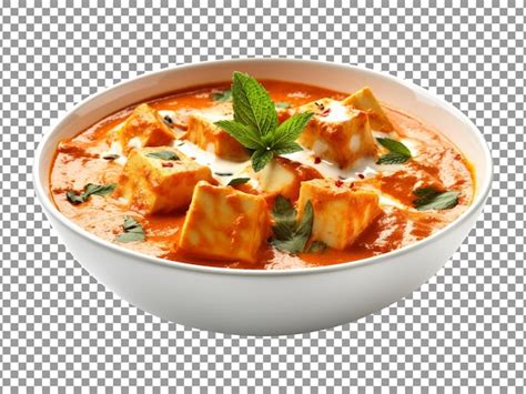 Premium Psd Tasty Paneer Butter Masala Dish Isolated On Transparent