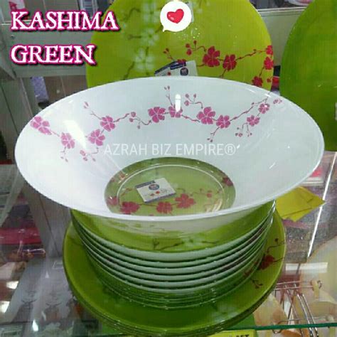 Hot Pcs Luminarc Kashima Green Dinner Set Set Pinggan Makan Serving Dish Shopee Malaysia