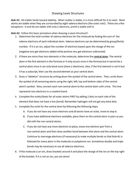 Simple Lewis Structures Practice | PDF | Atomic Physics | Condensed ...