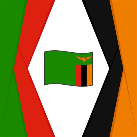 Zambia Flag Abstract Background Design Template. Zambia Independence