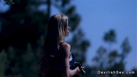 Brunette Wanks And Fucks Huge Dick Outdoors