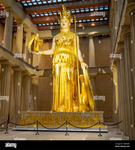 Gold Statue Of The Goddess Athena Nike Hi Res Stock Photography And