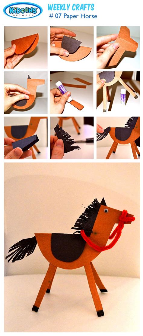 Pin By Kidoons Network On Weekly Crafts Horse Crafts Kids Art For